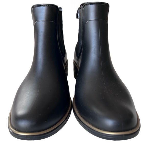 Kate Spade New York Sedgewick Rubber Black Chelsea Rainboots Bow Size 7 - Picture 9 of 11